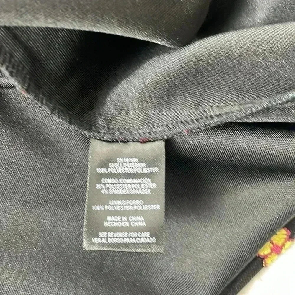 Nicole Miller Heavily Embroidered Black dress. Size 12 work party vacation date - Picture 4 of 5